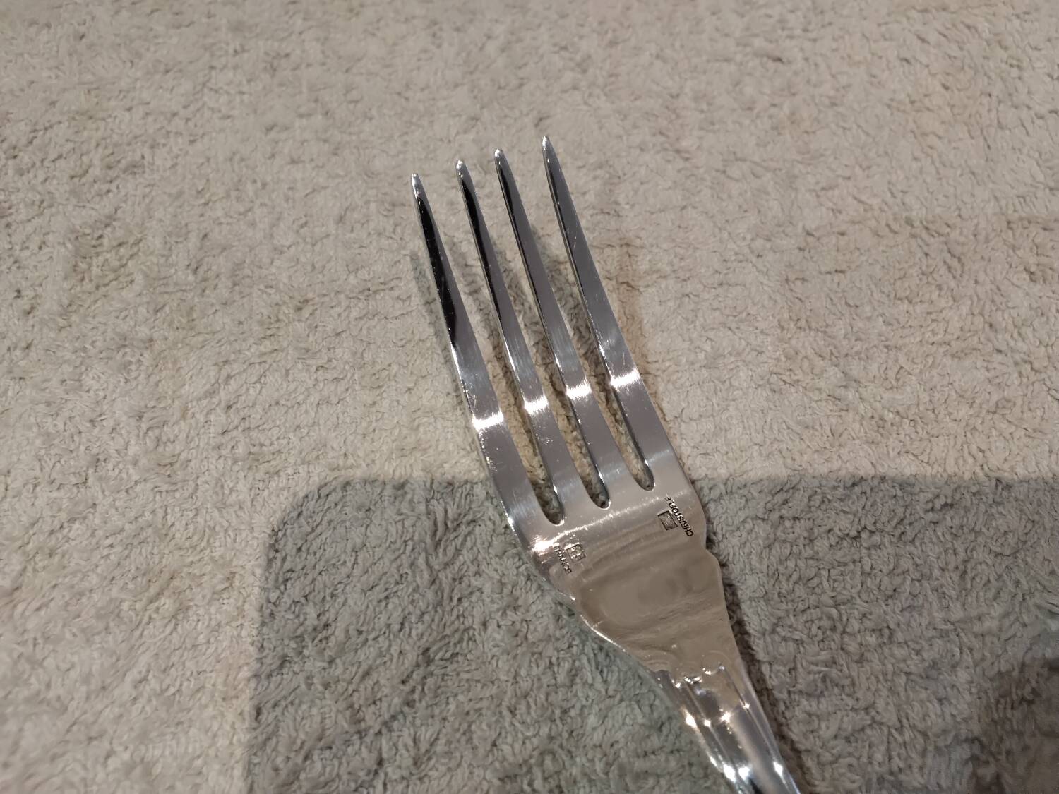 Christofle Vendome silver plated fish fork, 17.8cm