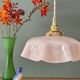 Vintage pendant light in pink opaline.