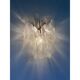 A pair of transparent “ricci” murano glass wall sconces