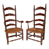 Pair of nursing or fireside armchairs