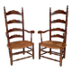Pair of nursing or fireside armchairs