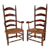 Pair of nursing or fireside armchairs