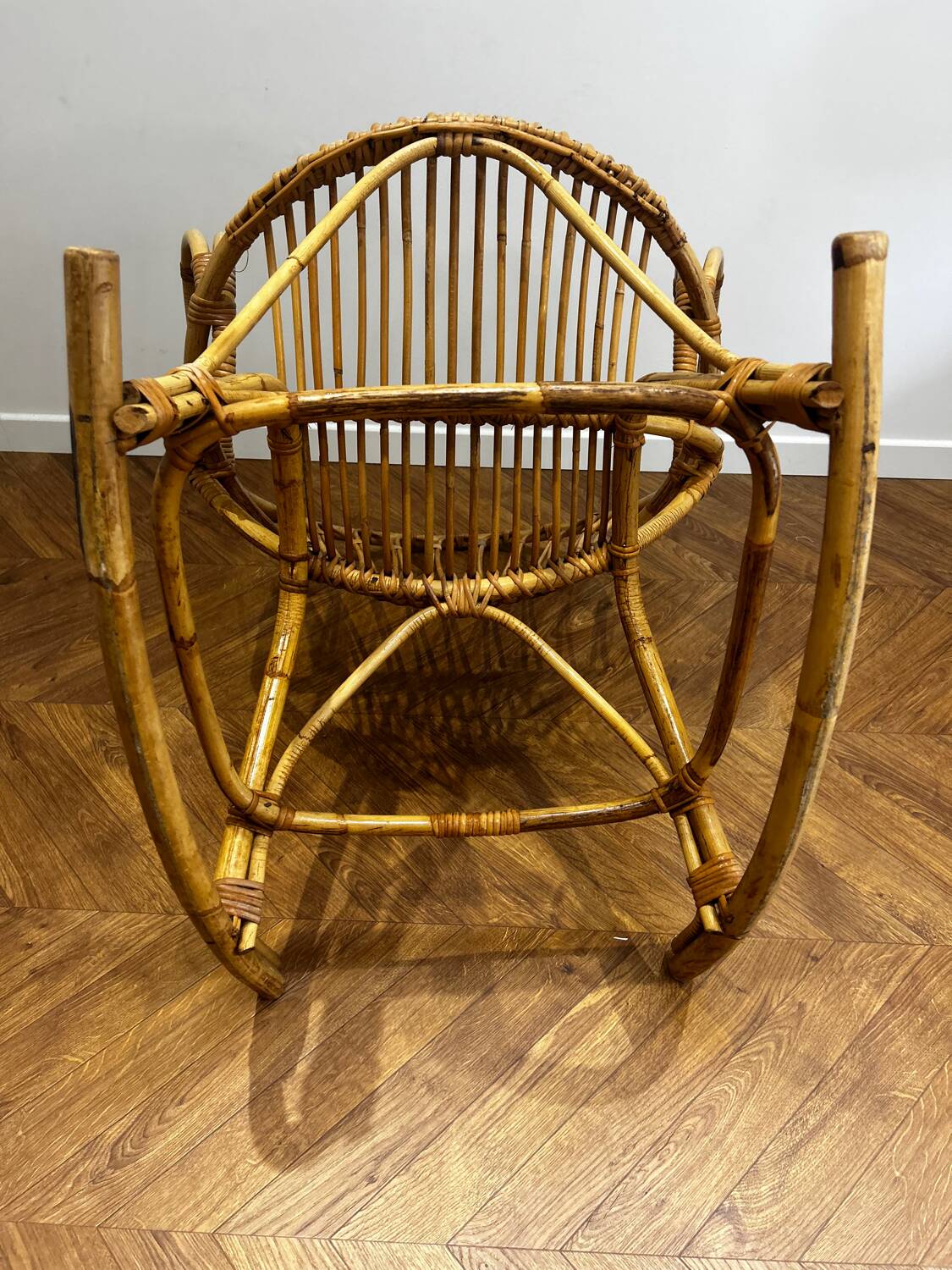 Vintage rattan rocking chair