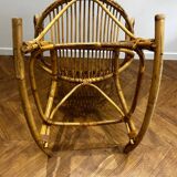 Vintage rattan rocking chair