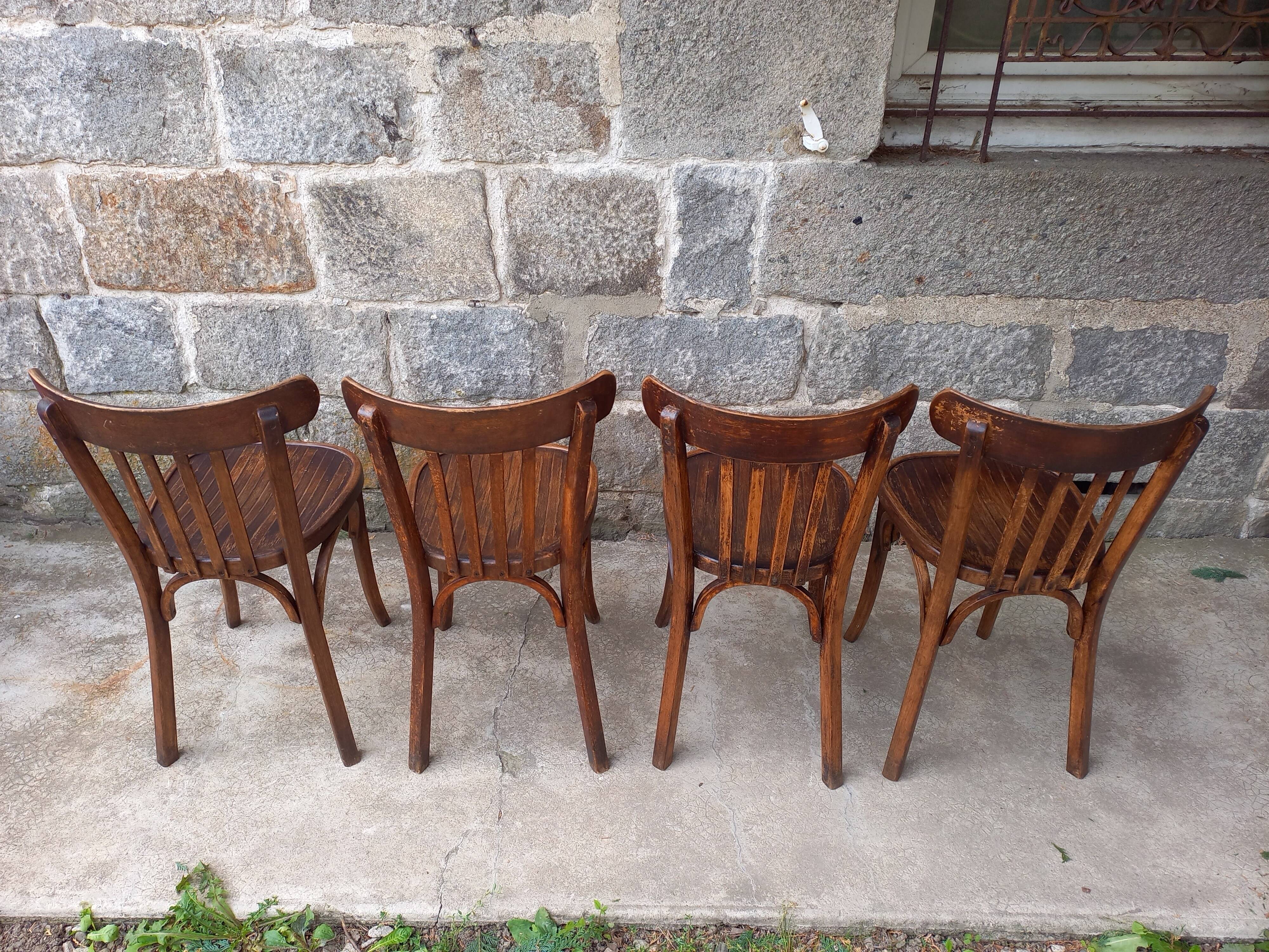 Set de 4 chaises bistrot Baumann