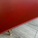 Vintage glass and brass coffee table