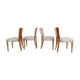 1950s Jindrich Halabala Dining Chairs H-214 for UP Závody, Set of 4