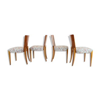 1950s Jindrich Halabala Dining Chairs H-214 for UP Závody, Set of 4