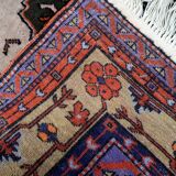 Handmade vintage Caucasian Kazak rug 4' x 6.9' (123cm x 213cm) 1960s