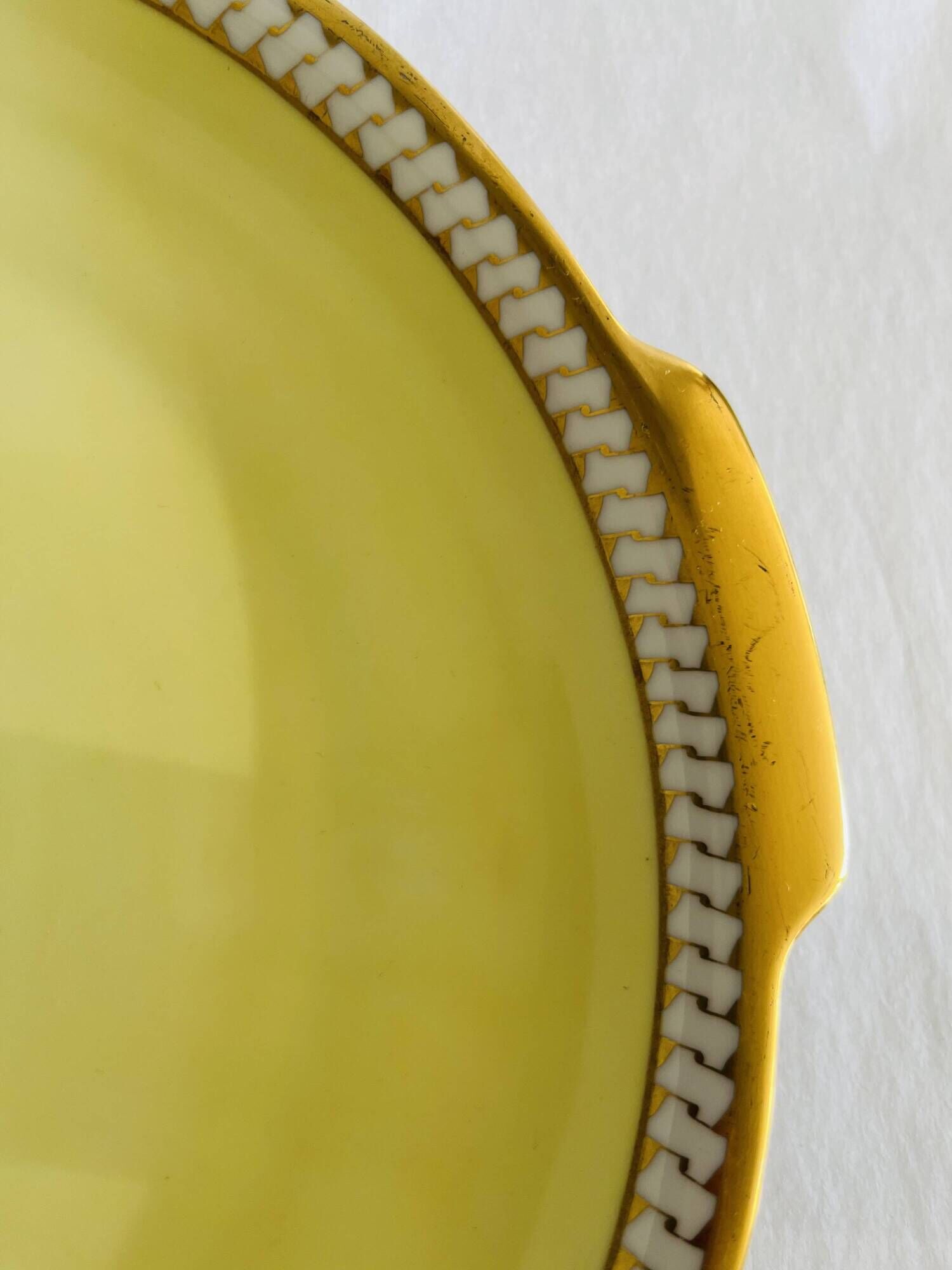 Vintage cake dish in German porcelain, KPM Krister Germany, decoration.