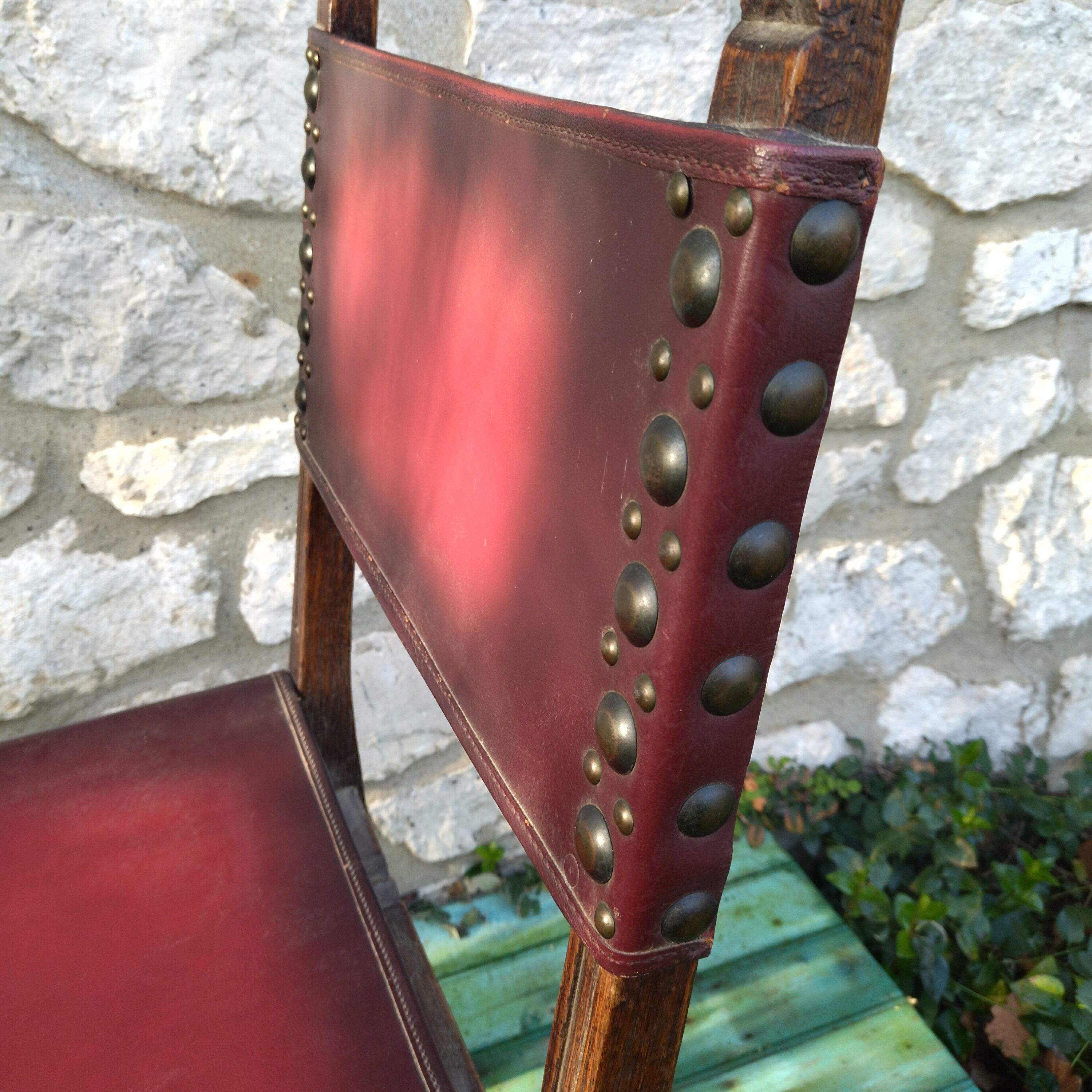 Carved wooden chair medieval style heroic fantasy