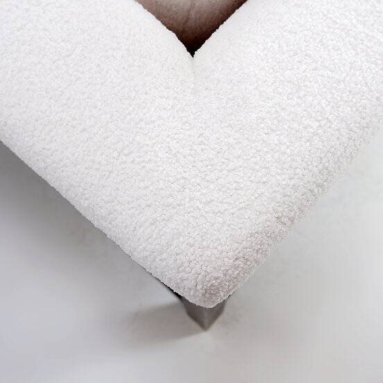 Jules Wabbes attr. Armchair "Livourne-Series 800 Luxe" by Bullo 2010 - New White Boucle Fabric