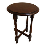 Vintage round oak sidetable