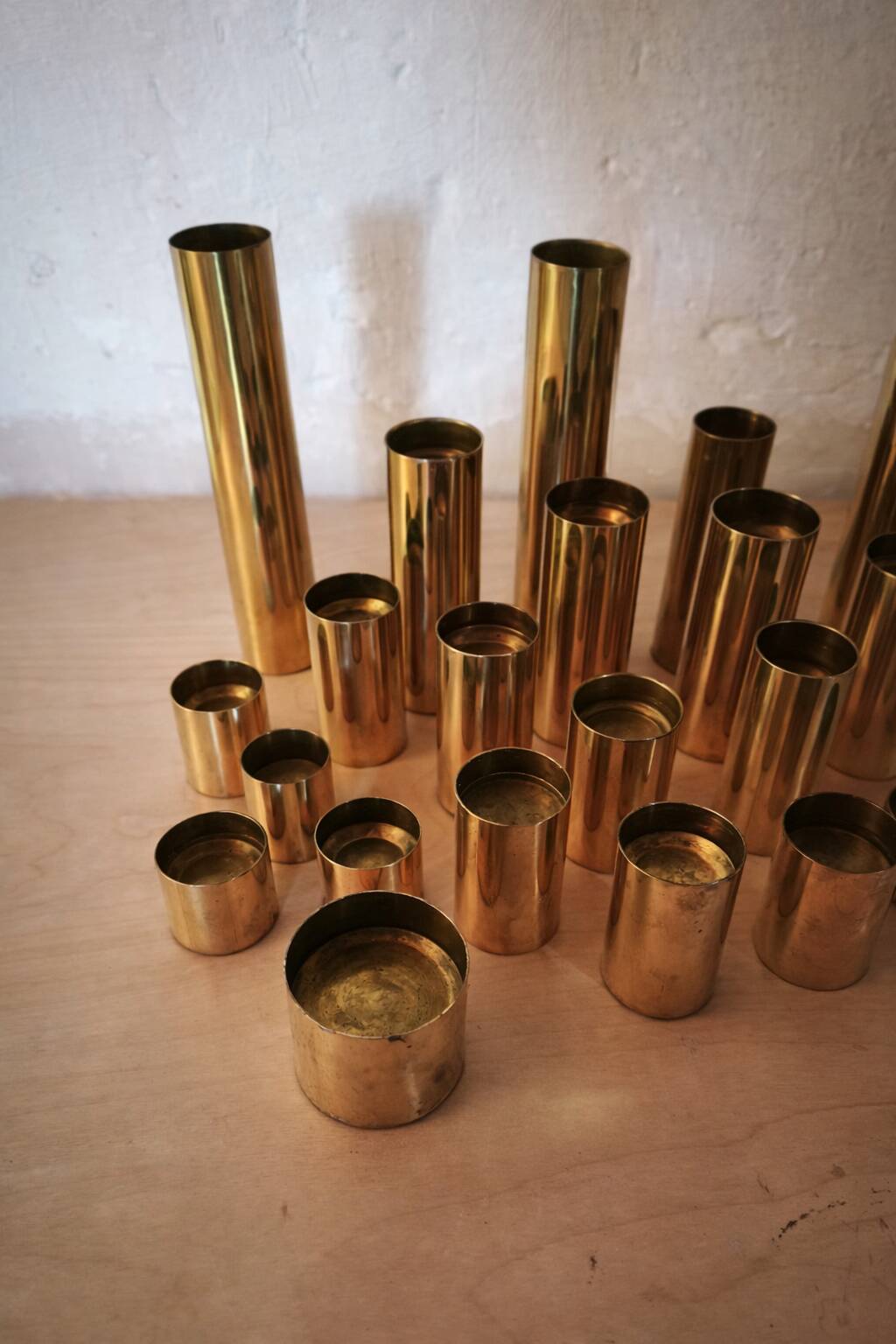 Modular brass candle holders – Design Colseth, Norway, 1960s–70s