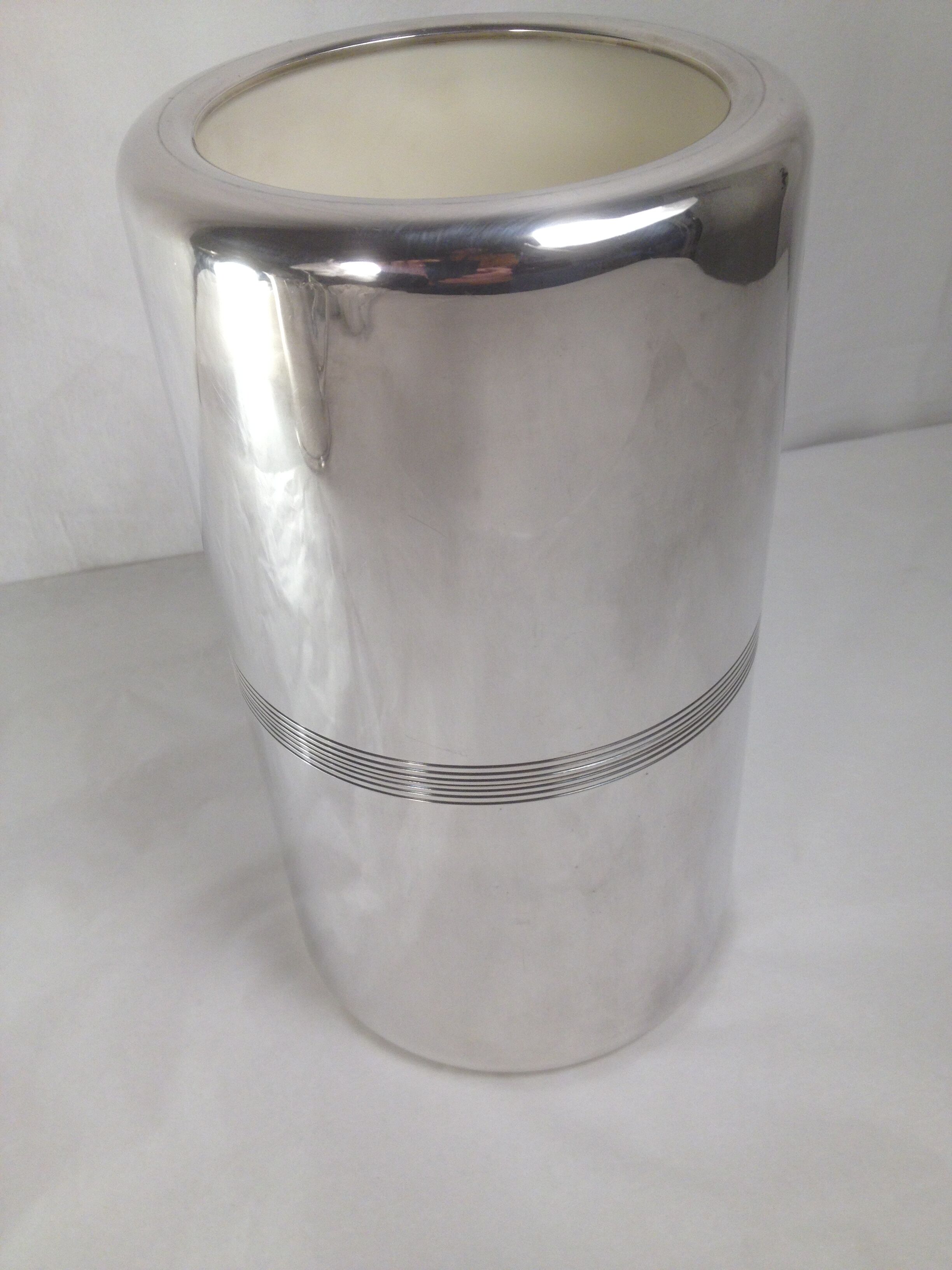 Bottle cooler, silver metal, Christofle