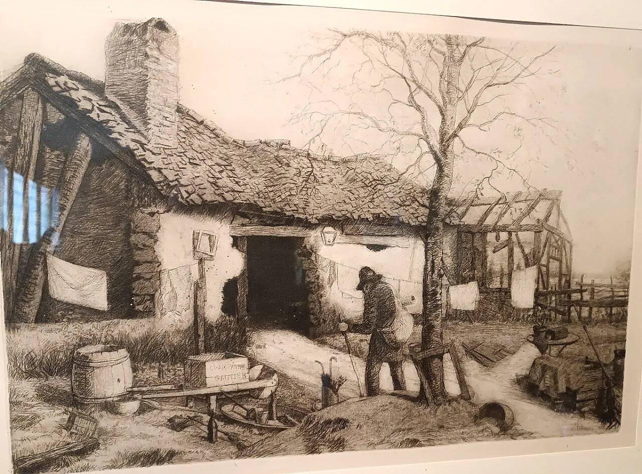 Engraving by Adrien Lemaitre, 1920s