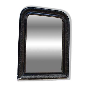Large Louis Philippe Black and Gold Mirror