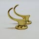 Gold-Colored Anodized Aluminum Coat Hooks, 1950s, Set of 2