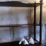 Old wooden shelf turned to hang