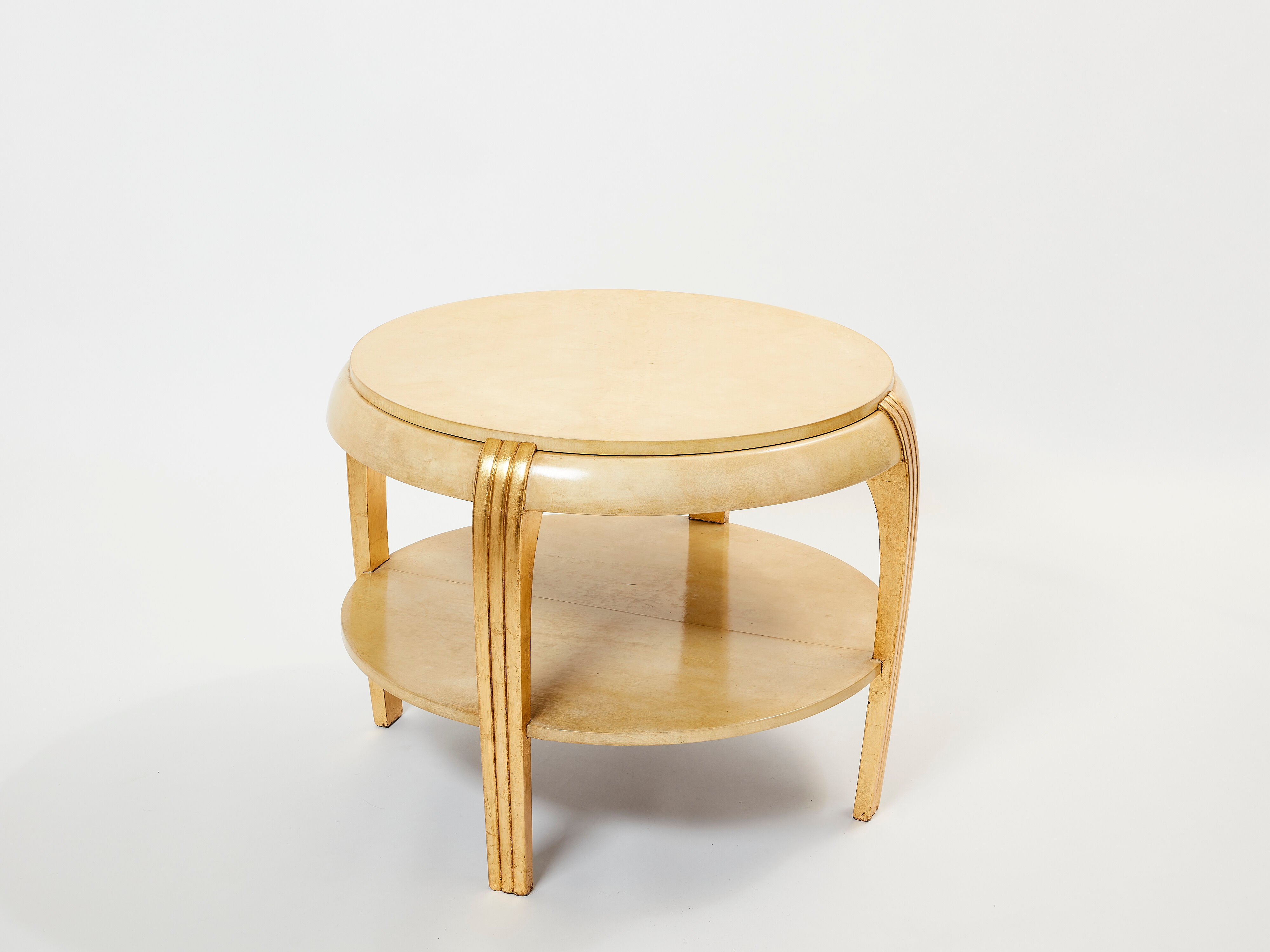 Side table parchment gilding 1930s