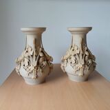 Paire de vases Sarguemine fin 19 siecle