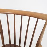 Scandinavian modern spindle back arm chairs, 1960
