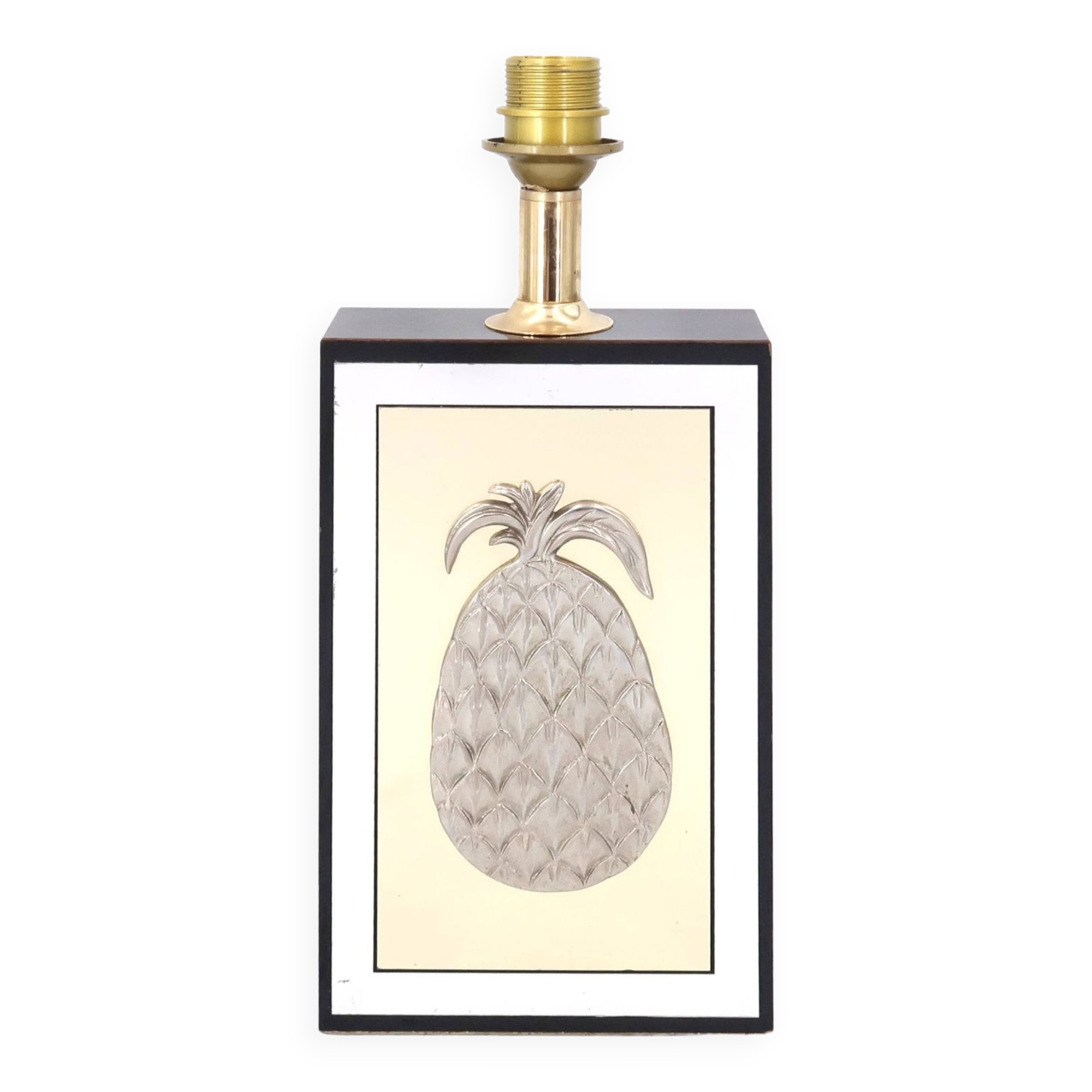 Anador gold and silver lamp with pineapple, 80s