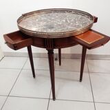 Table bouillotte de style Louis XVI en merisier