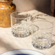 2 verres à whisky décor géométrique