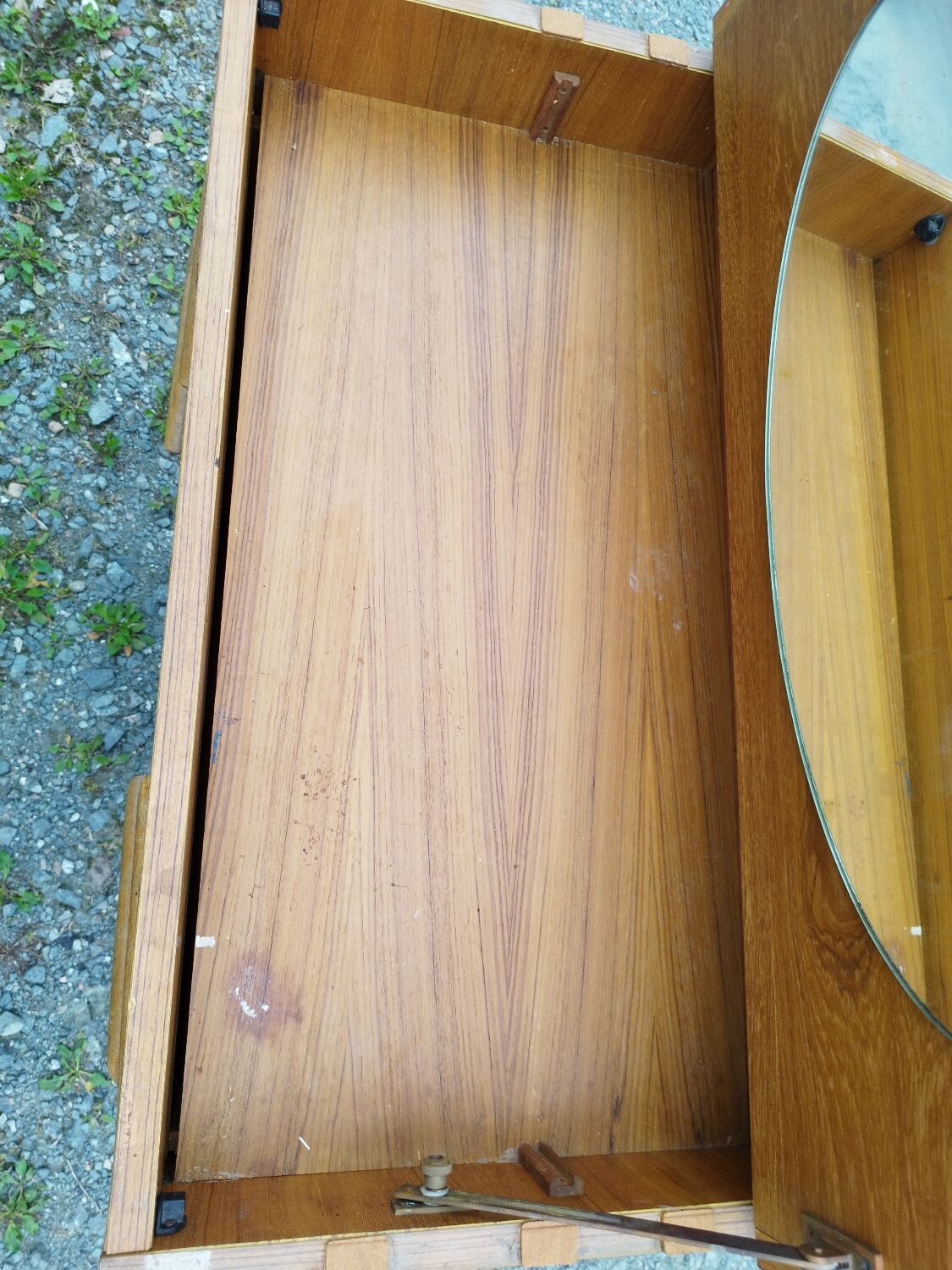 Scandinavian teak dressing table chest of drawers