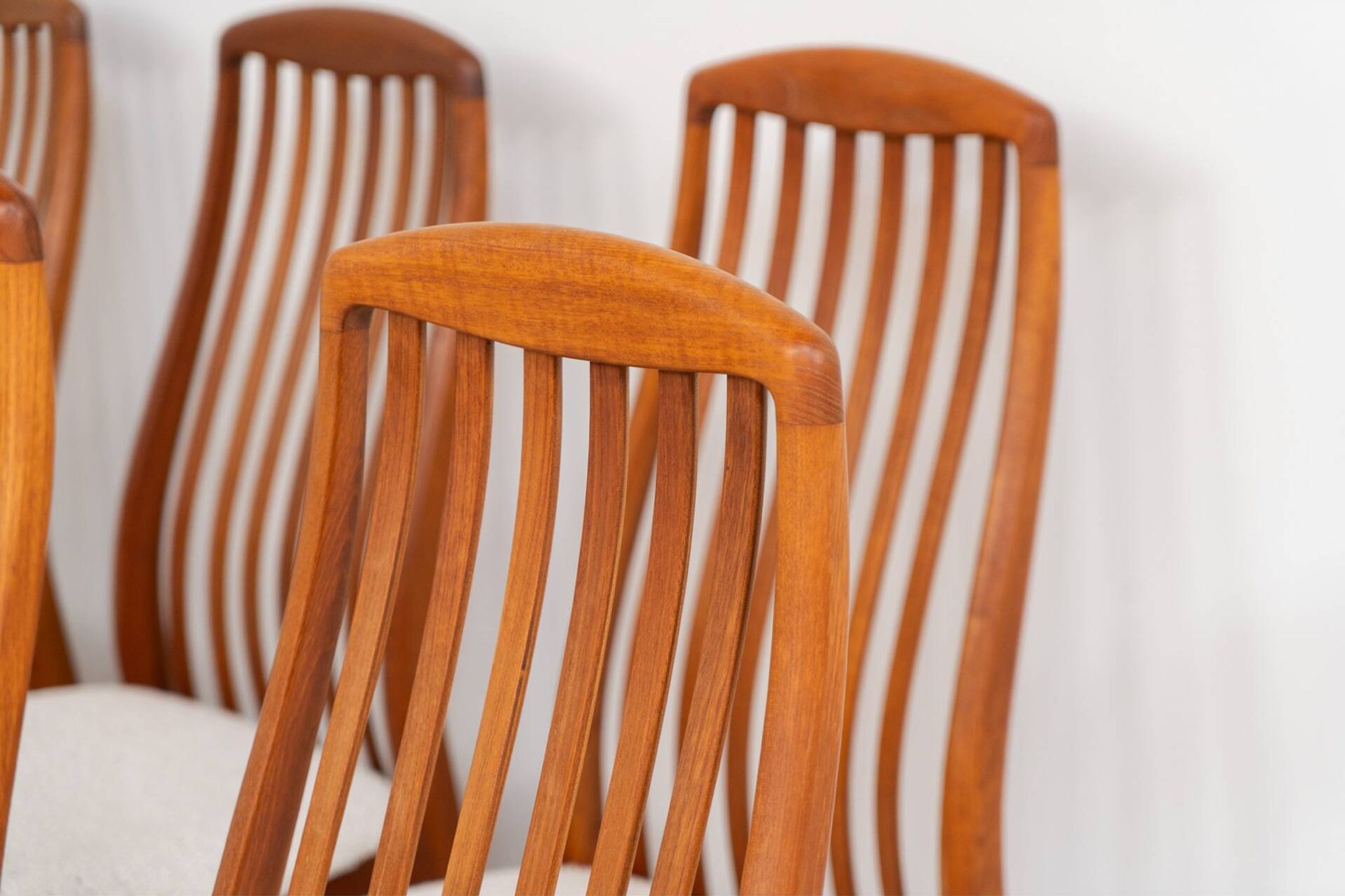 Set of 10 dining chairs by Kai Kristiansen for Schou Andersen (Denmark