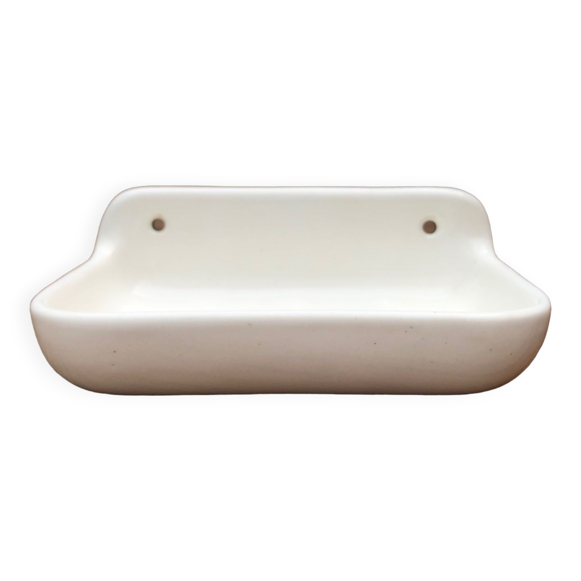 Porcelain wall soap dish