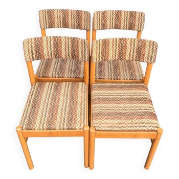 Suite of 4 vintage Baumann chairs 1960