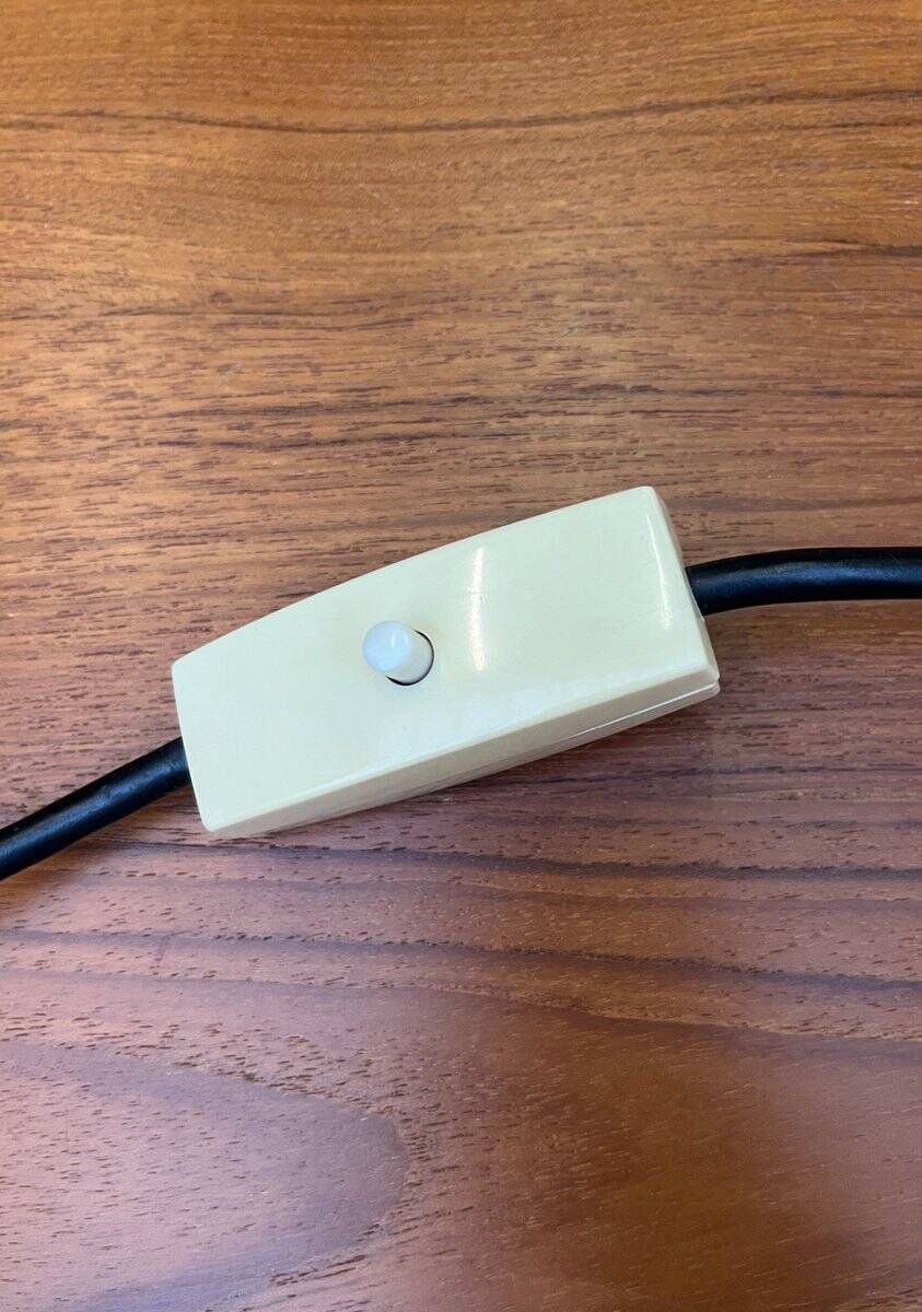 Vintage German table lamp in chrome and glass by Motoko Ishii for Staff.