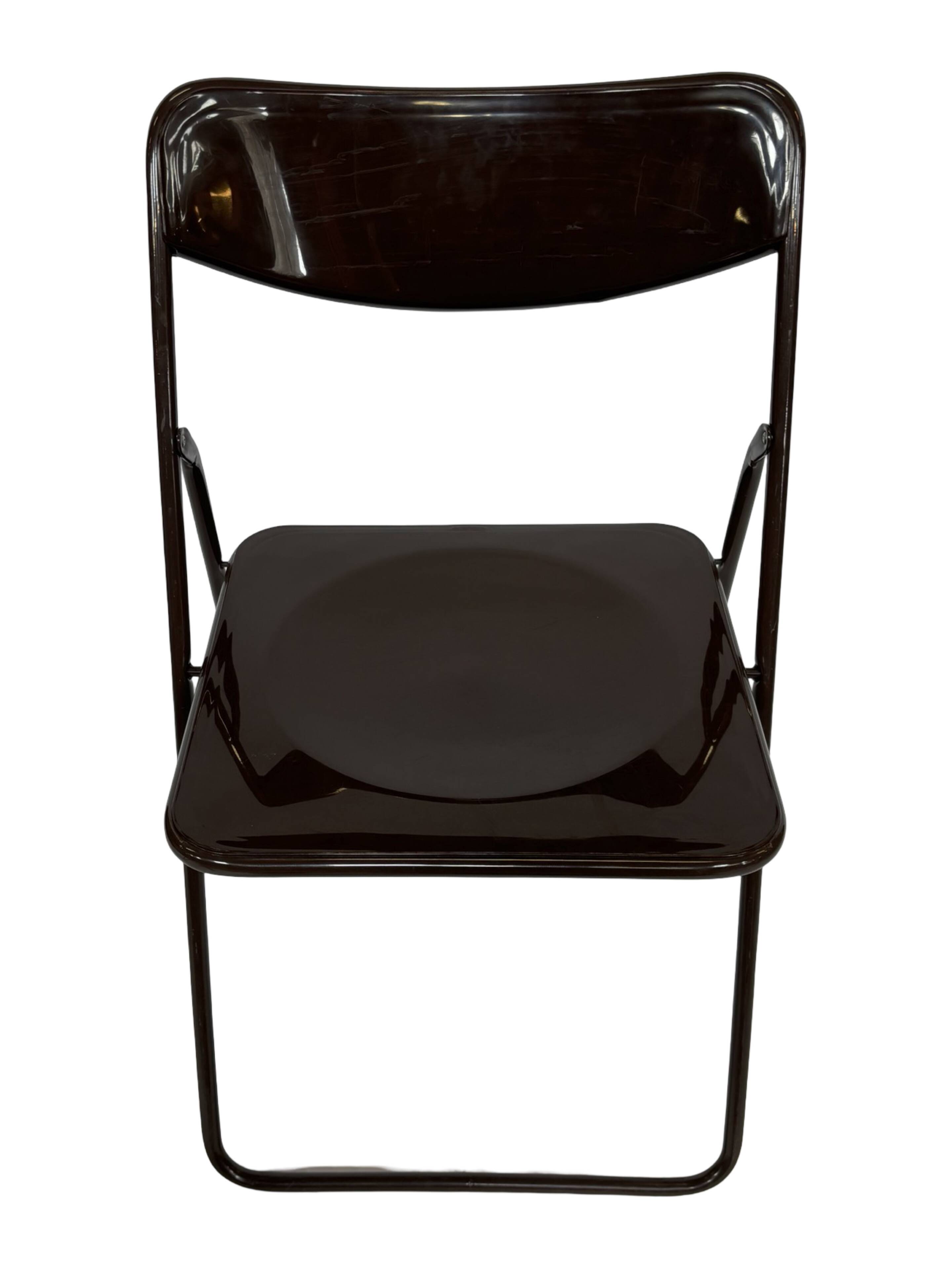 Vintage Ted Folding chairs Niels Gammelgaard for Ikea - Set of four - in Dark Brown