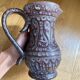 Pitcher Jean Austruy ceramic Vallauris burgundy
