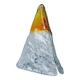 “Pyramid” lamp by Mazzega, orange frosted Murano glass, Italy, 1970