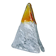 “Pyramid” lamp by Mazzega, orange frosted Murano glass, Italy, 1970