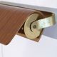 Pair of Scandinavian wall lamps in wood and brass 1960