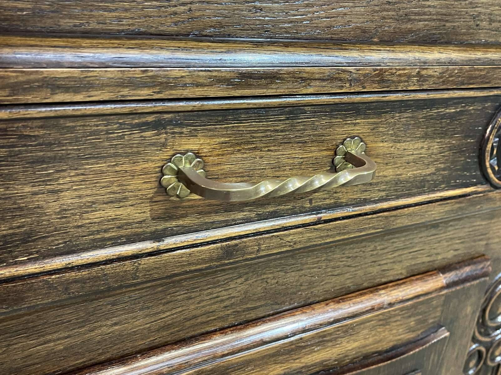 1950s oak sideboard in the style of Robert Micheau Vernez