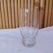 6 large old orangeade glasses - engraved crystal base, typical of the 1930s
