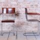 Set of Vintage Bauhaus Chairs in Chrome and Plywood by Mart Stam, 1930s