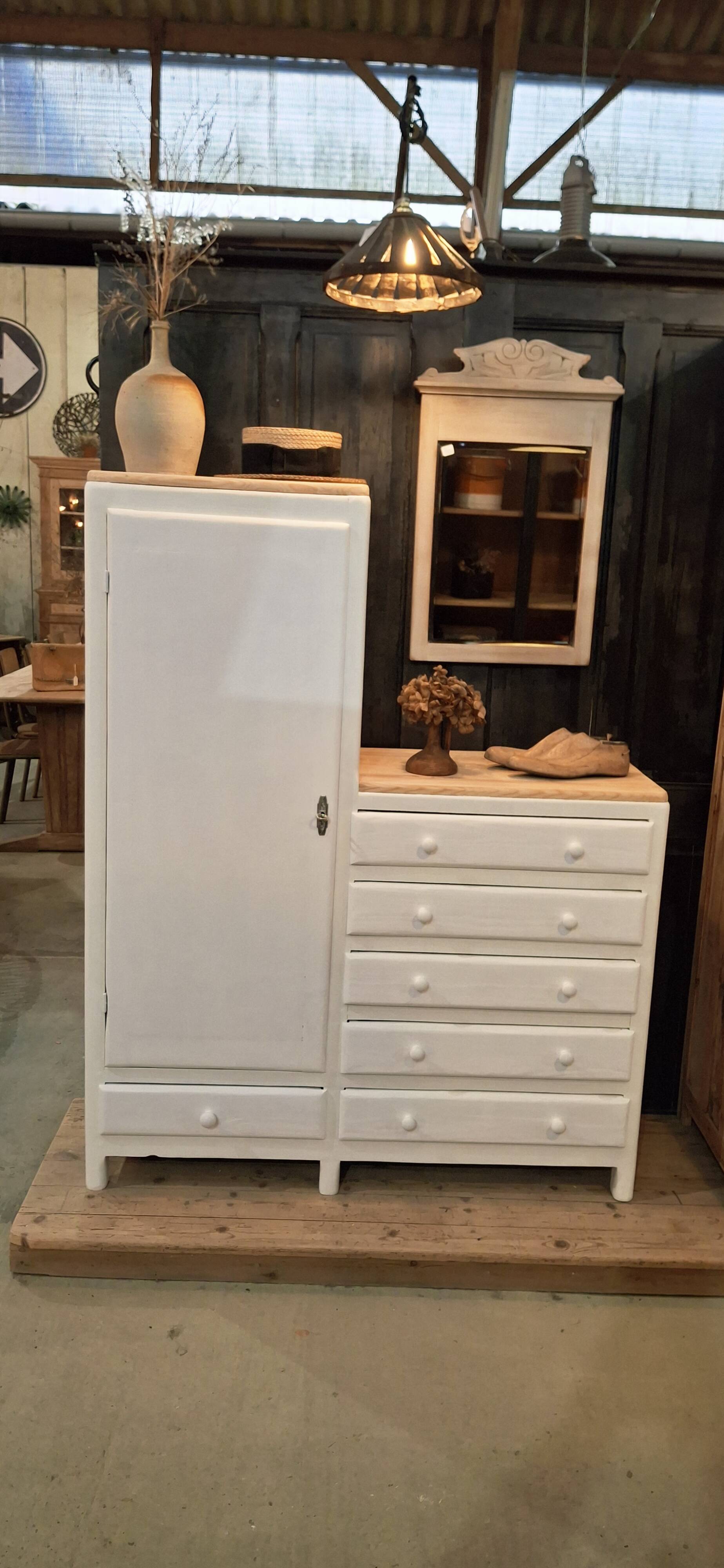 Vintage asymmetrical wardrobe