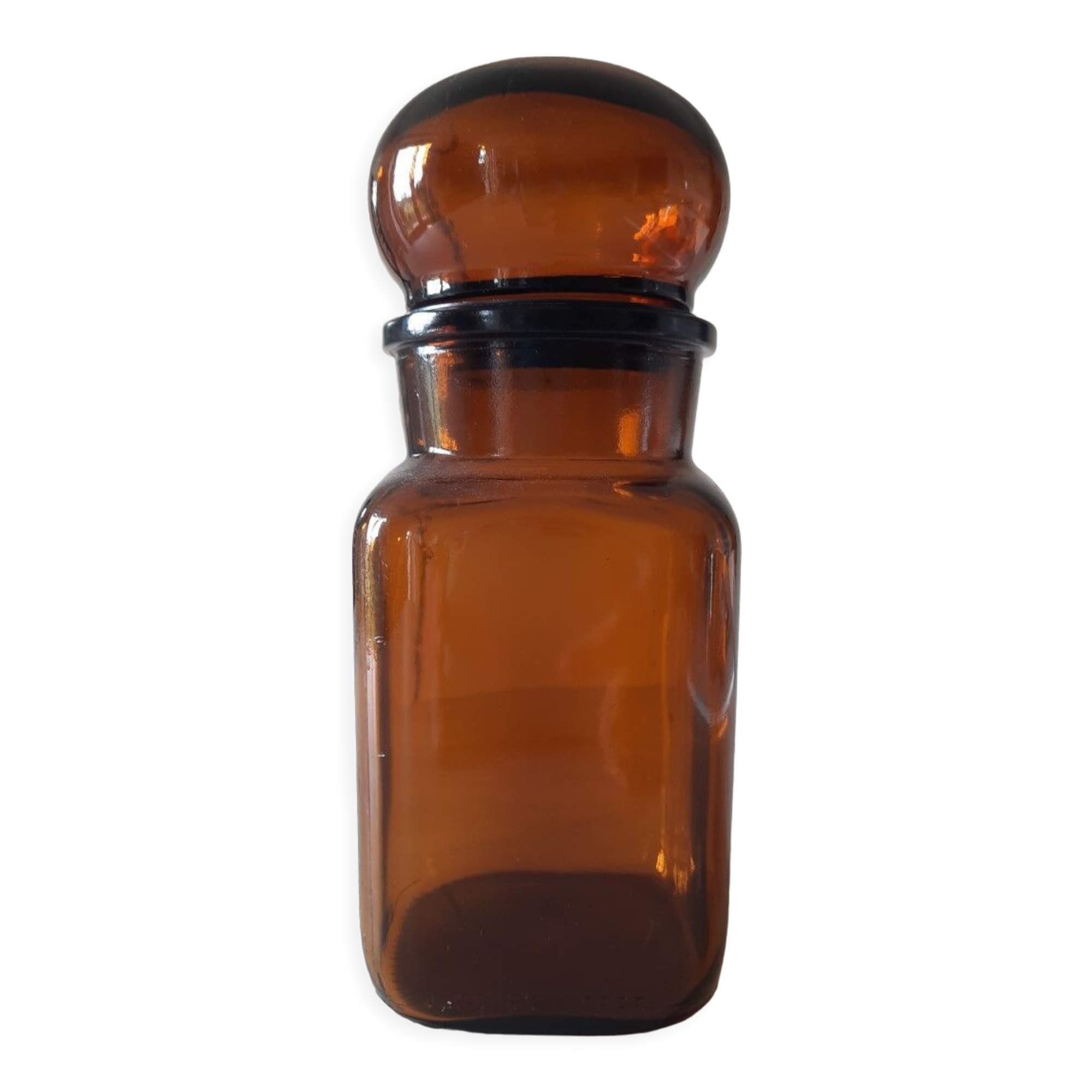 Bocal verre ambré