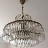 Old waterfall chandelier with grapevines and bronze