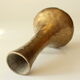 Solid  heavy brass vase in typical brutalism style