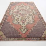 5x8 Vintage Faded Pink Persian Vintage Rug, 137x247Cm