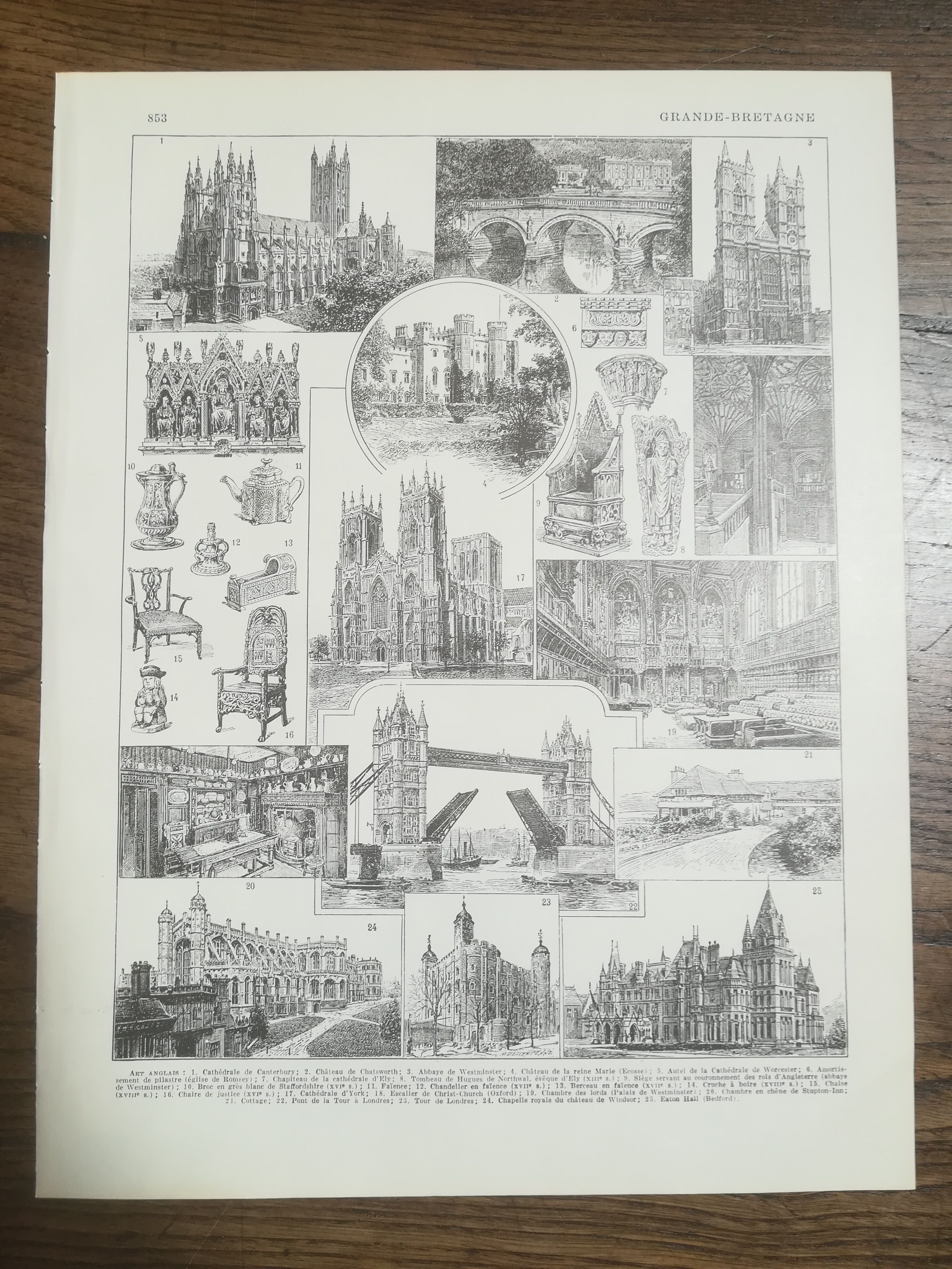 Lithograph on Great Britain from 1928