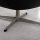 Vintage Mid-Century Scandinavian Modern Black Swivel Chairs, Set of 2