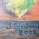 Fruit basket painting with apples and grapes signed Blanloeil.